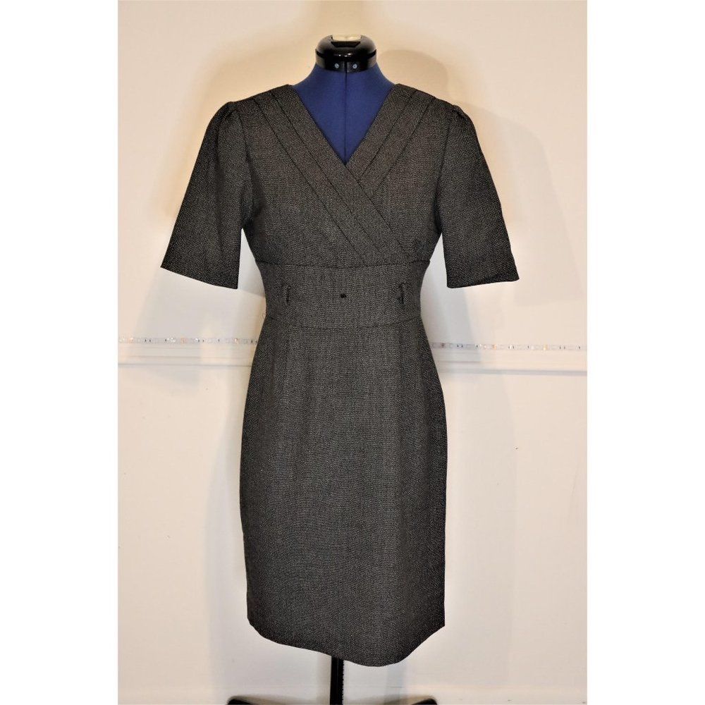 Tahari Arthur S. Levine gray business dress
